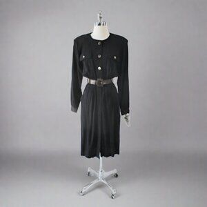 Vintage Black Dress with Belt
